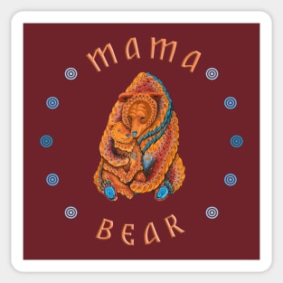 Mama Bear Design, Brown Bear with Cub Sticker